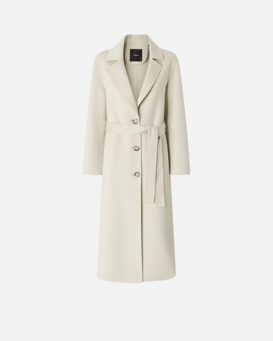 Pinko Langer Mantel mit Gürtel aus Double-Wollstoff Letzte 3 Tage