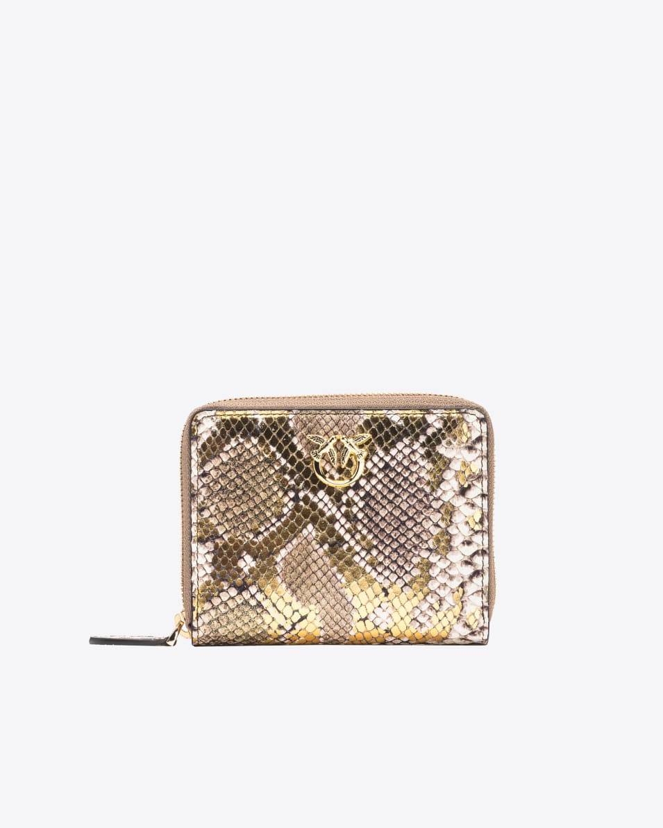 Pinko Quadratische Geldbörse Metallic mit Pythonprägung PINKO Galleria Hotsell