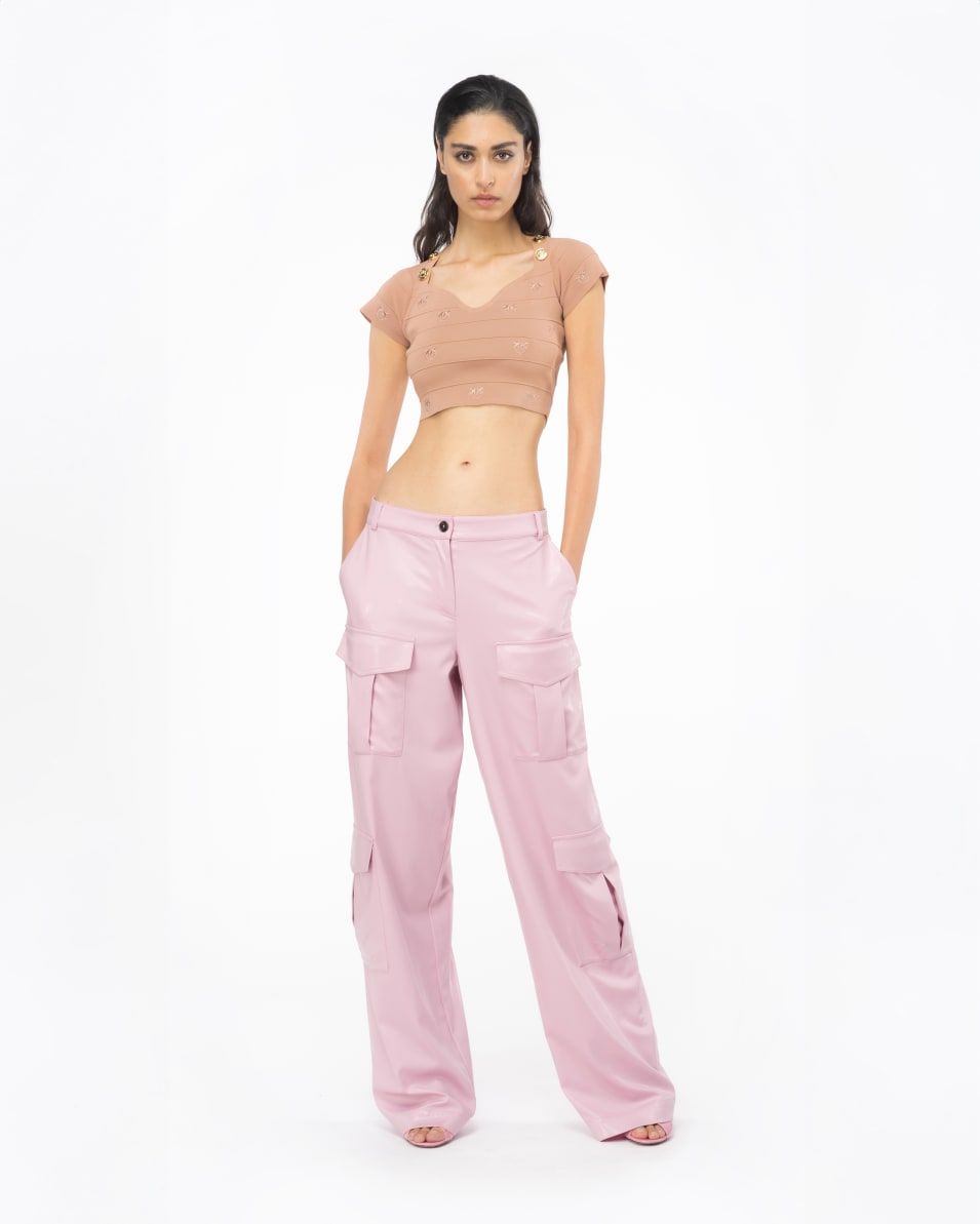 Pinko Crop-Top Jacquard Love Birds Günstiger Verkauf