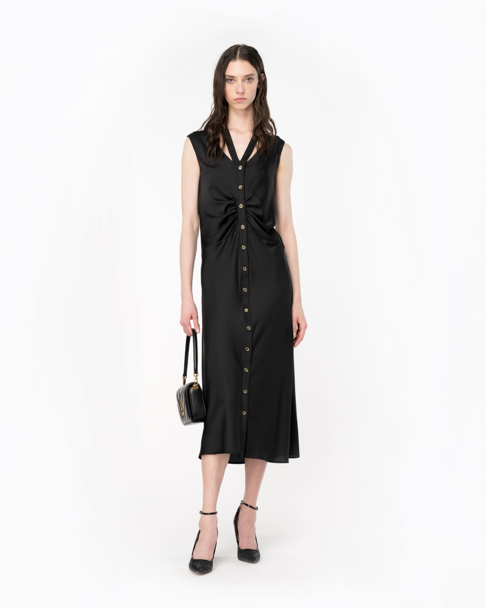 Pinko Midikleid aus mattem Satin Kostenloser Versand