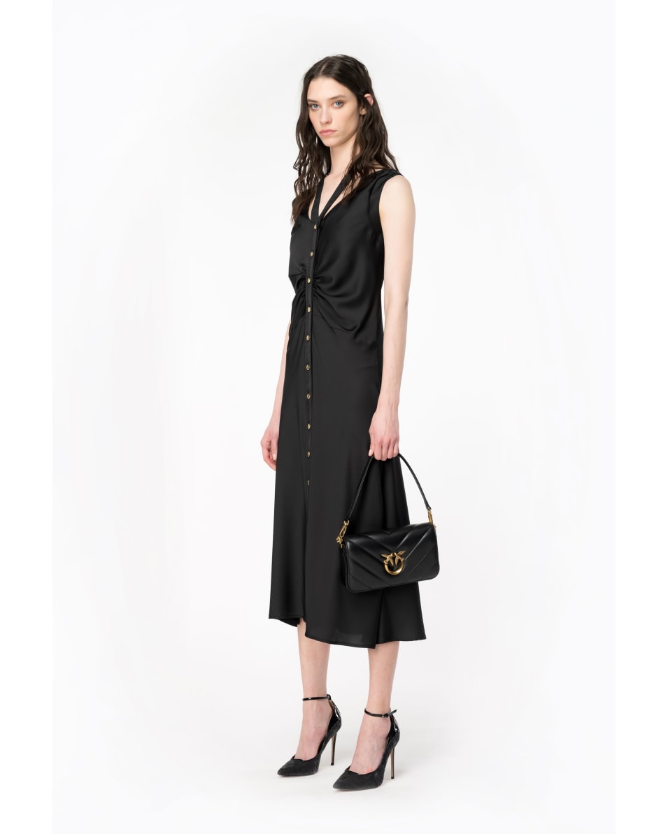 Pinko Midikleid aus mattem Satin Kostenloser Versand