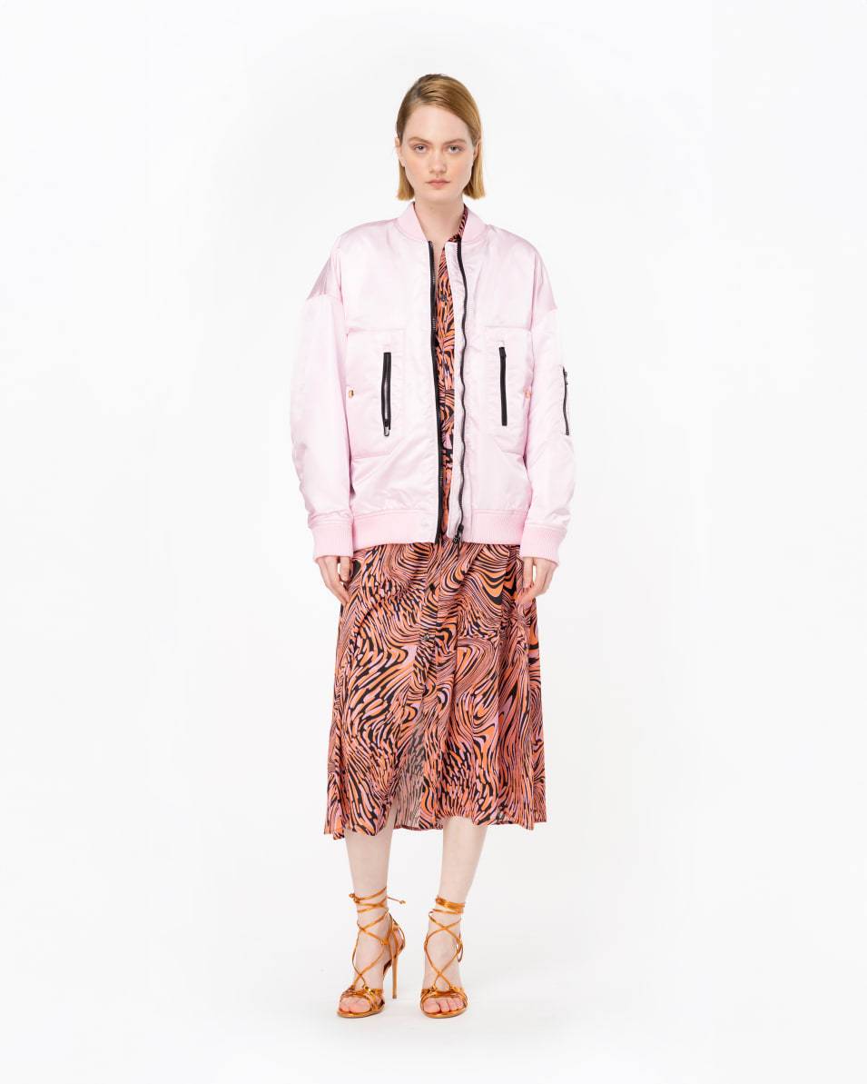 Pinko Hemdblusenkleid verzerrter Print Fabrik Onlineshop
