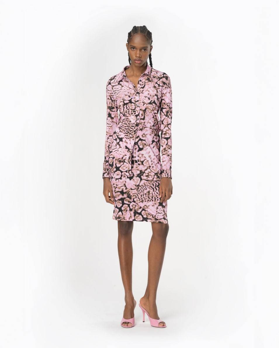 Pinko Longuette-Rock Print Coral Scanner Sonderangebot
