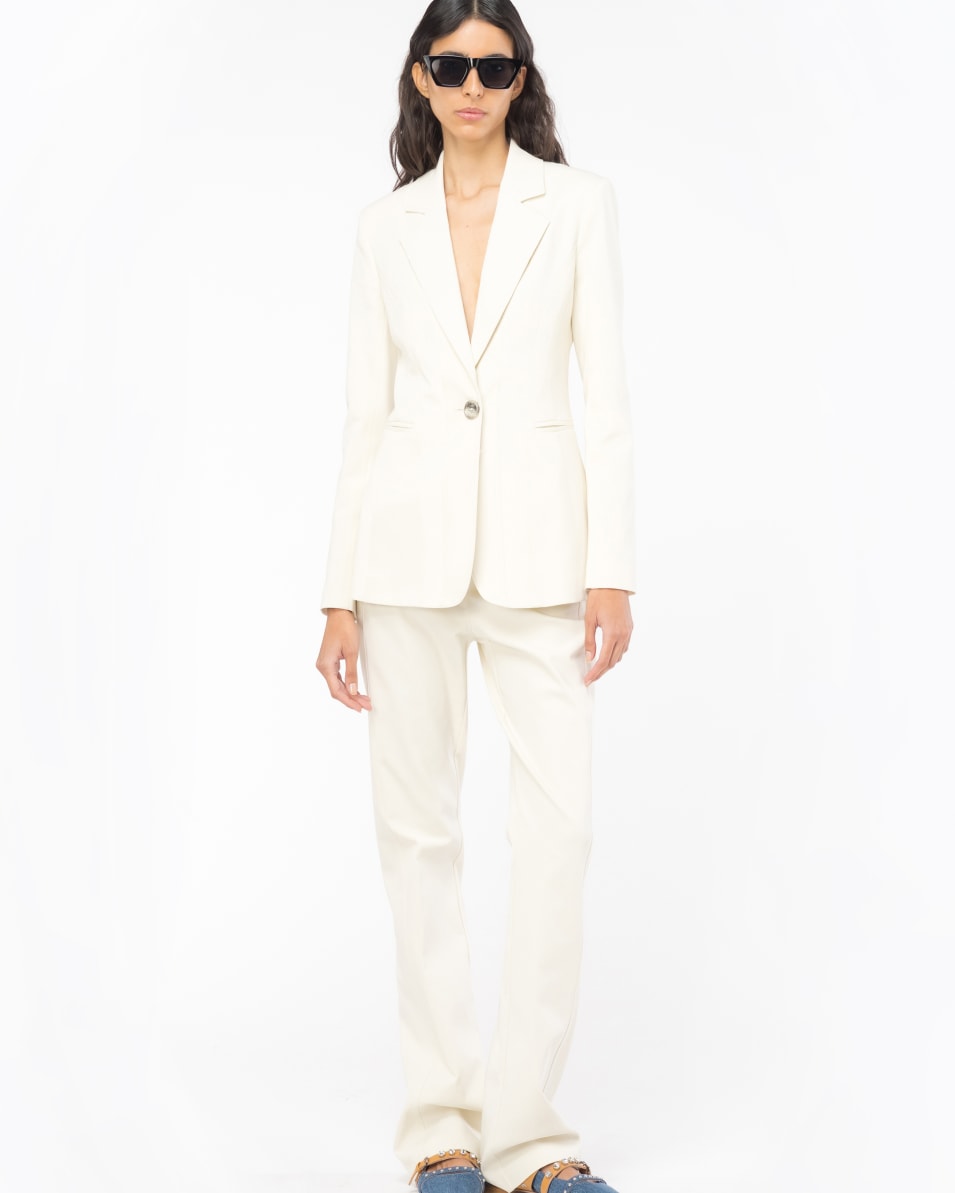 Pinko Einreihiger Blazer aus zwei Materialien Flash Sale