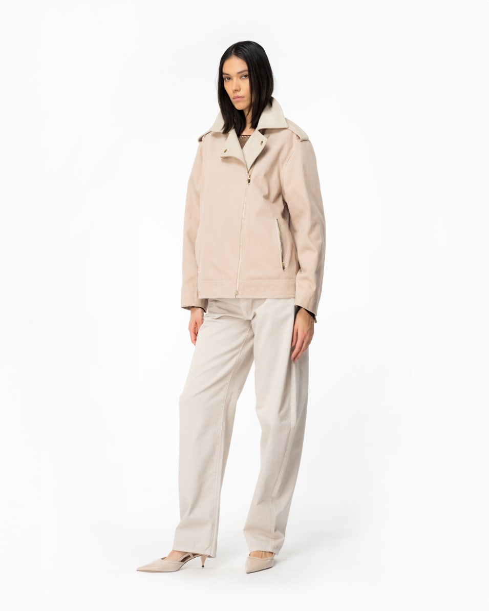 Pinko Bikerjacke aus Baumwolle und Leder Exklusivangebot