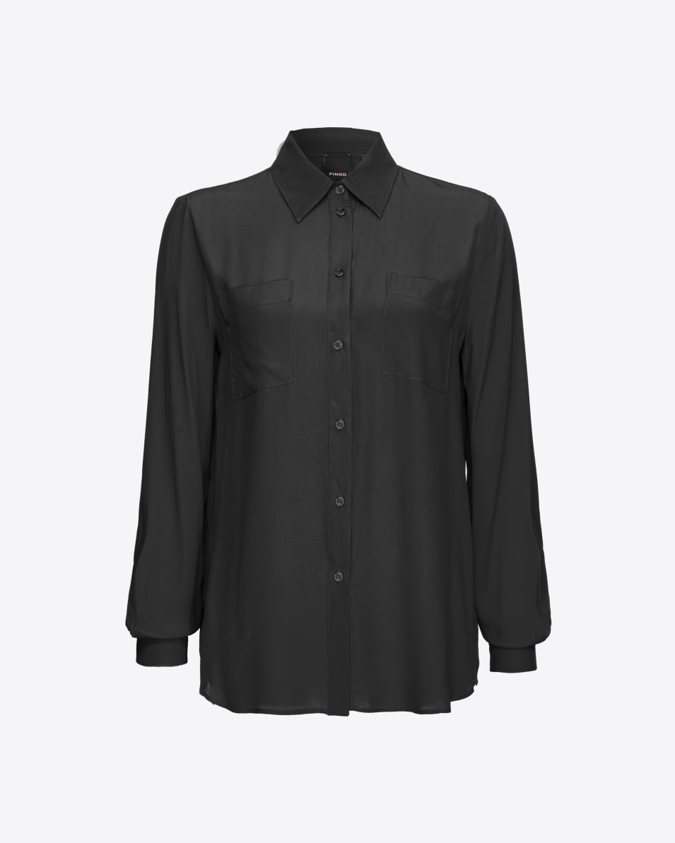 Pinko Bluse Seidenmix mit Brusttaschen Jubiläumsangebot