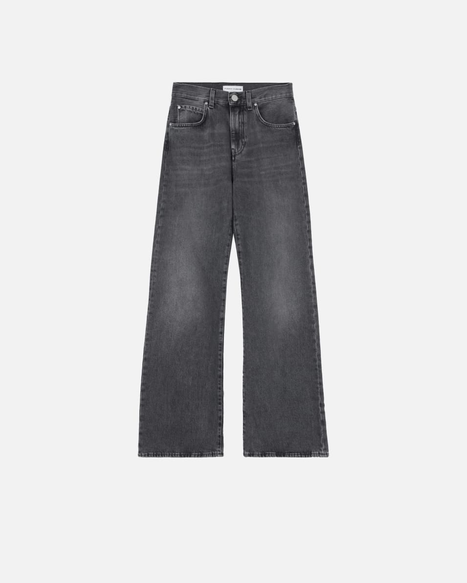 Pinko Wide-Leg-Jeans aus grauem Vintage-Denim Zeitlich begrenztes Angebot