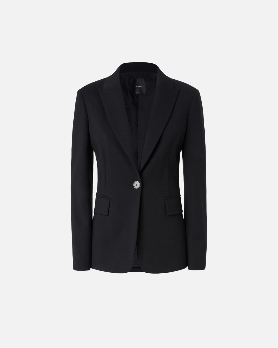 Pinko Einreihiger Blazer aus technischem Gewebe Neueste Stile