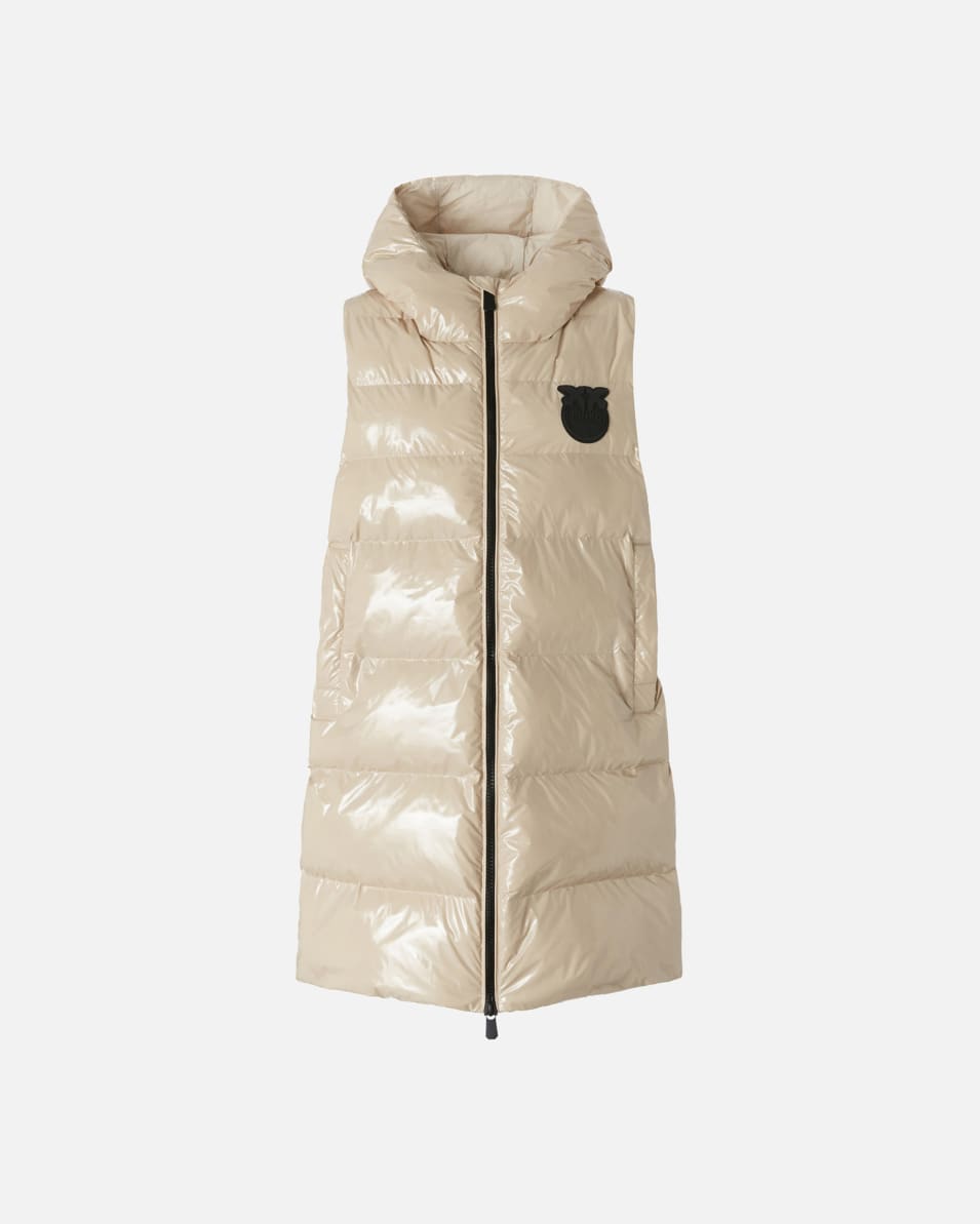 Pinko Ärmellose Daunenjacke mit Kapuze und Steppung Discount Store für neue Produkte