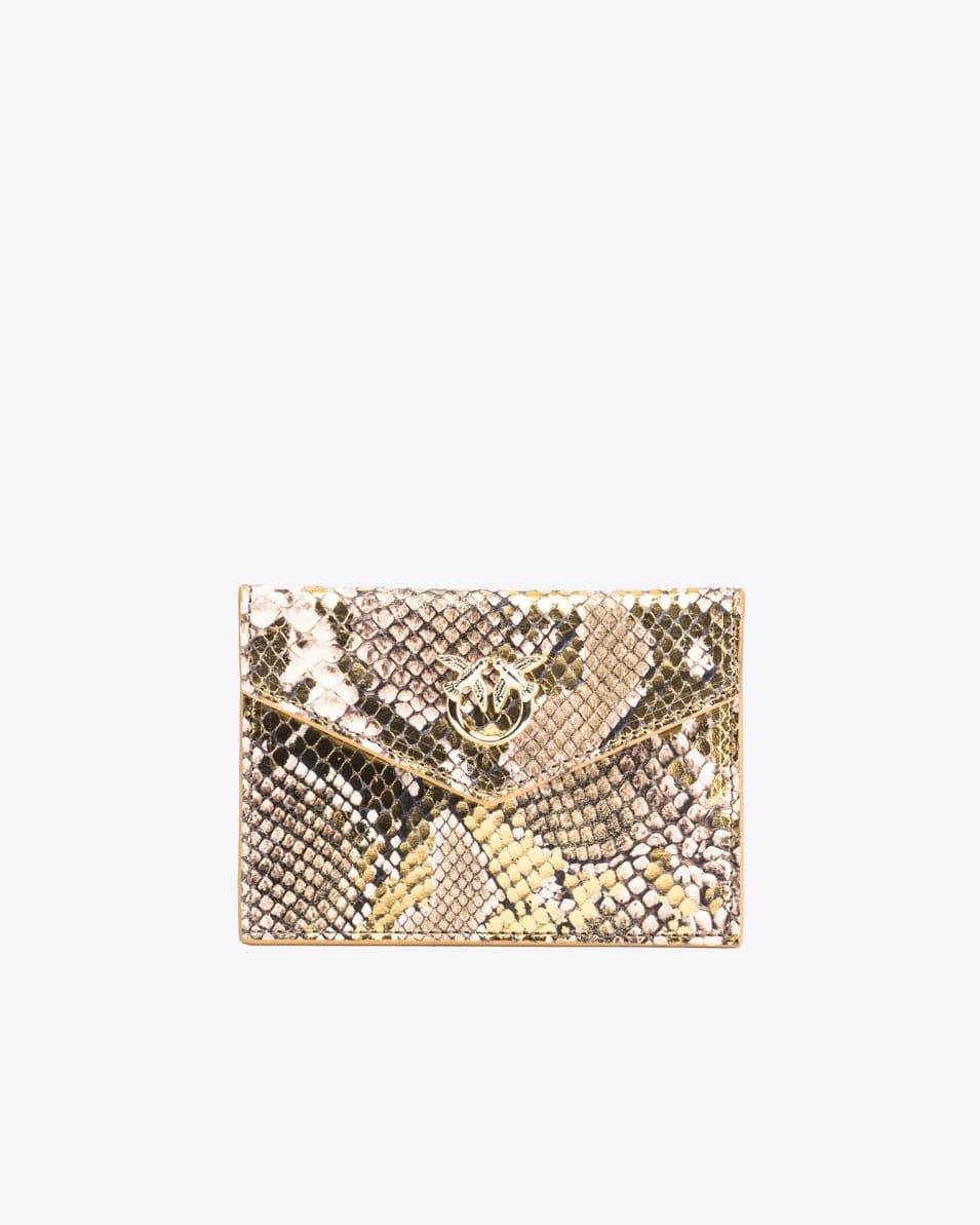 Pinko Flaches Kartenetui Reptil Metallic PINKO Galleria