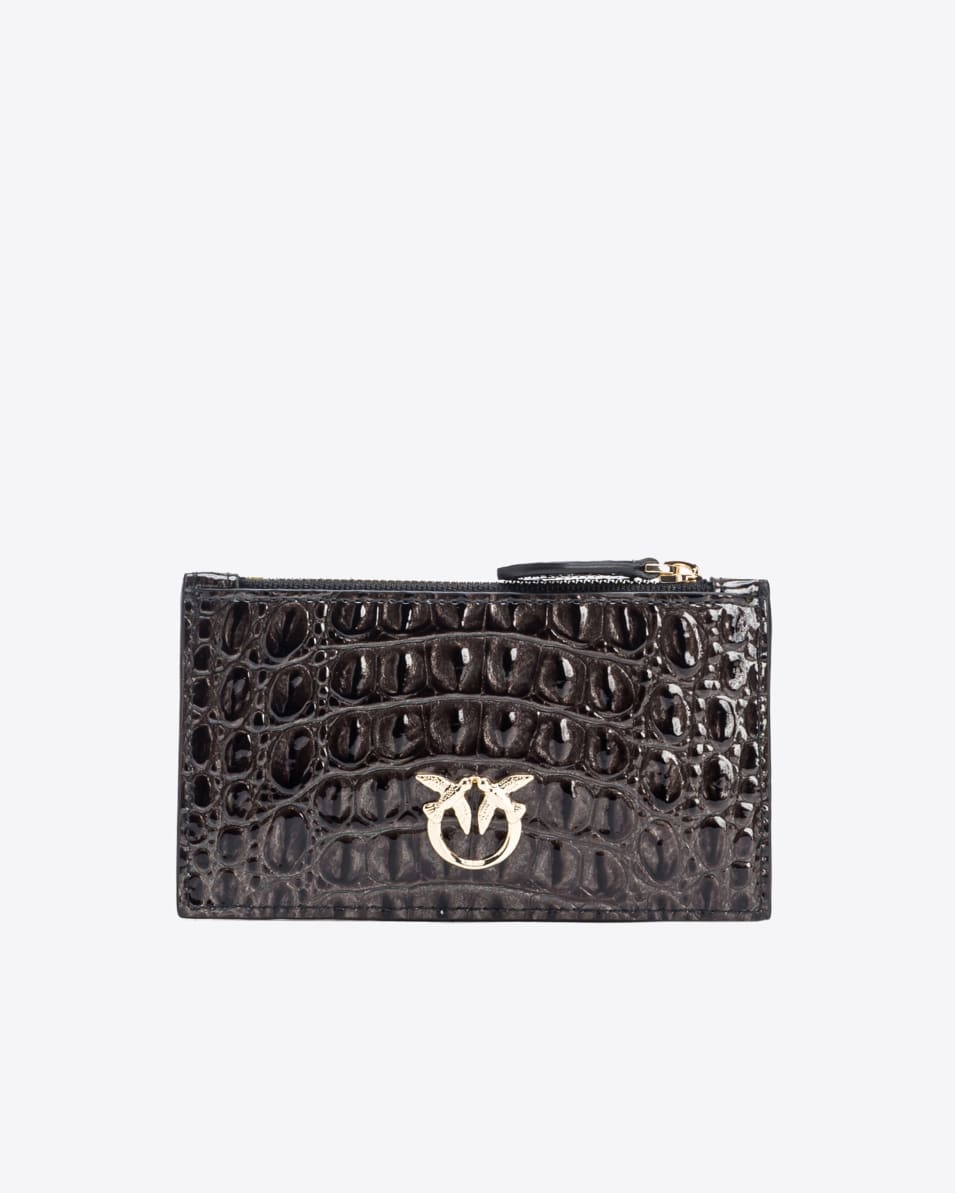 Pinko Kartenetui mit Kroko-Prägung PINKO Galleria