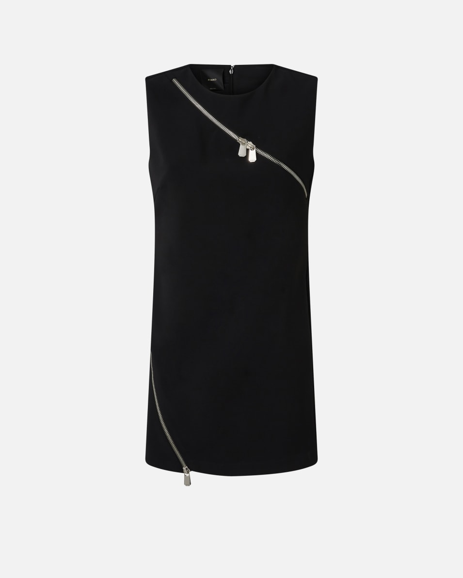 Pinko Kurzes Kleid mit asymmetrischem Reißverschluss Vatertagsangebot
