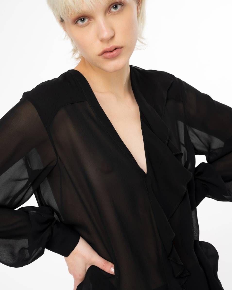 Pinko Bluse mit Volant Valentinstagsangebot