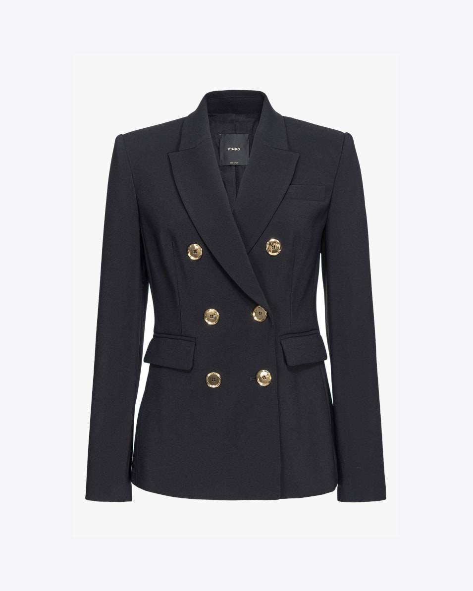 Pinko Zweireihiger Blazer mit Metallknöpfen Top Angebot