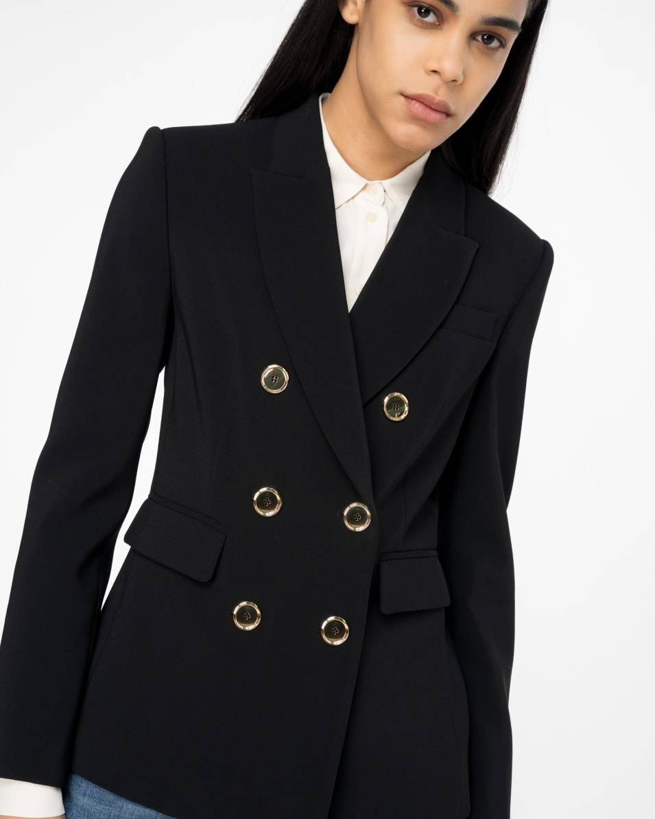 Pinko Zweireihiger Blazer mit Metallknöpfen Top Angebot