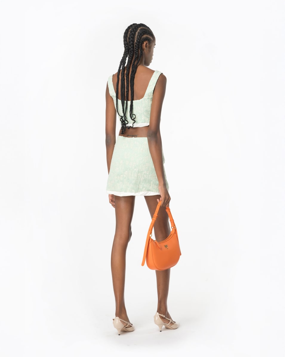 Pinko Crop-Top aus Lurex-Flechtgewebe Zeitlich begrenztes Angebot