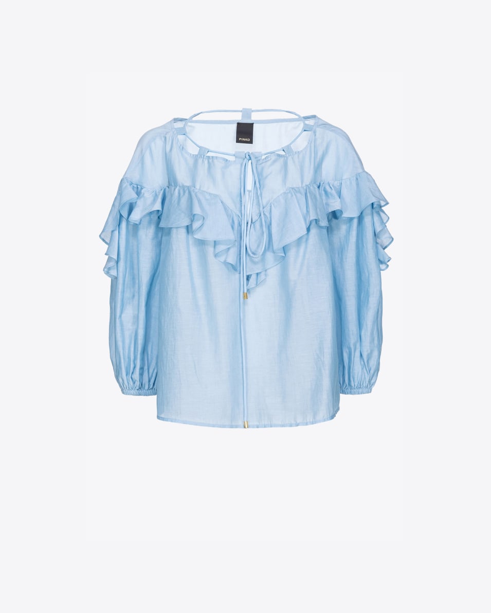 Pinko Bluse mit großem Volant Räumungsverkauf
