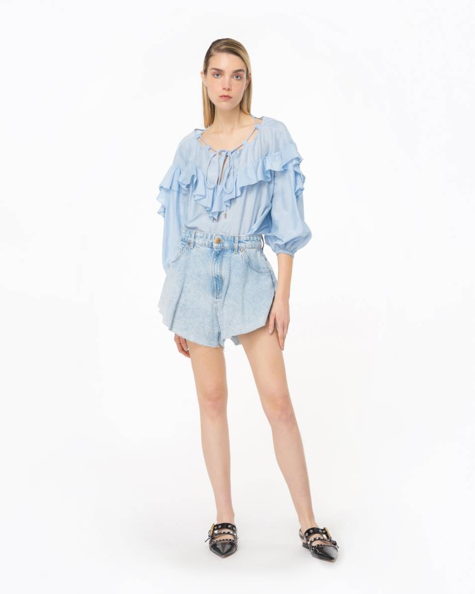 Pinko Bluse mit großem Volant Räumungsverkauf