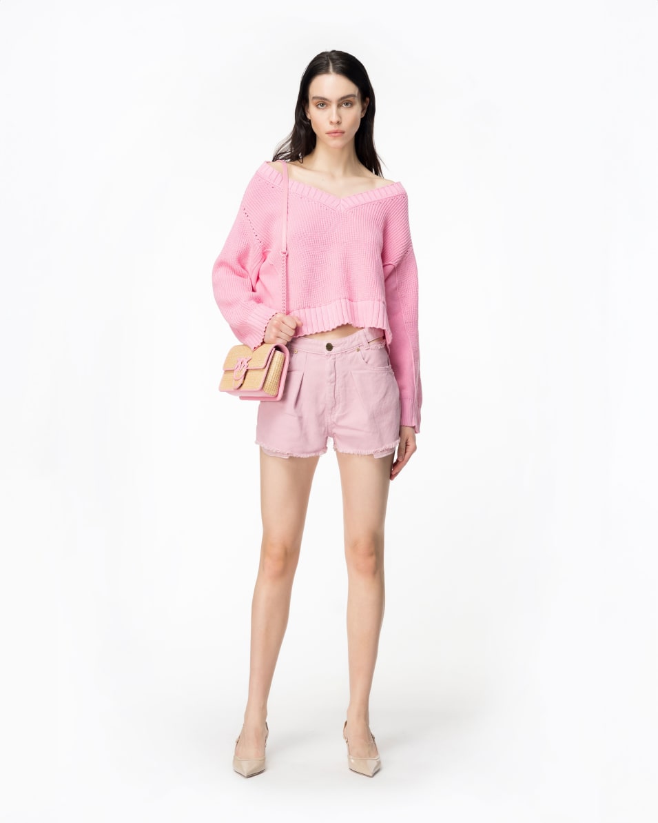 Pinko Shorts aus Baumwoll-Bull Sonderangebote