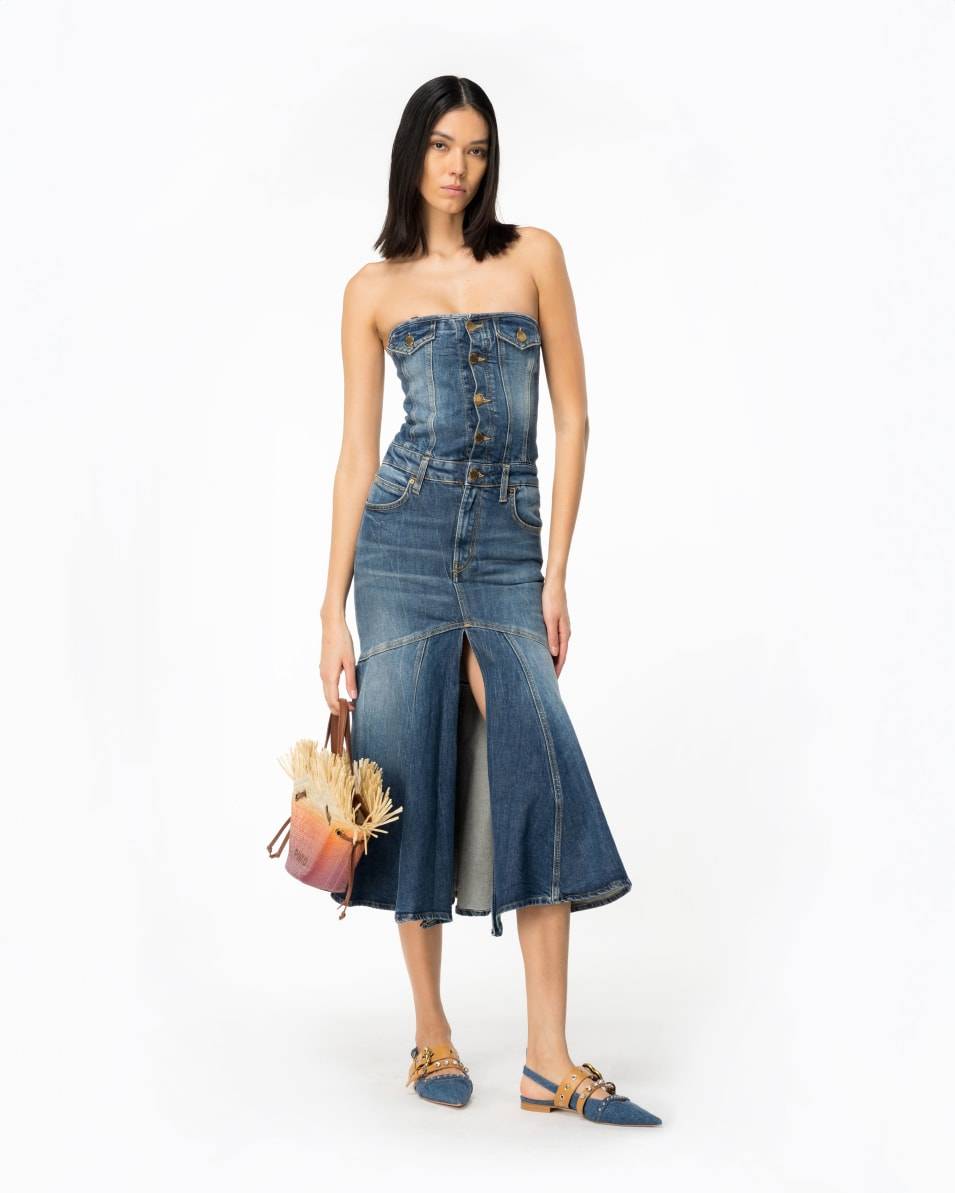 Pinko Midikleid Denim Vintage Riesige Ersparnisse