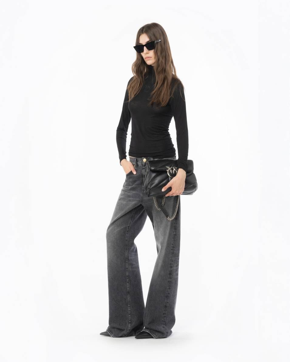 Pinko Rollkragenpullover mit Love Birds-Stickerei Clearance-Verkauf