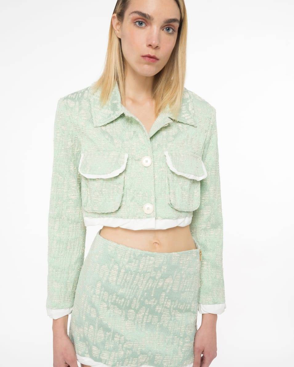 Pinko Kurzjacke Lurex-Flechtgewebe Im Verkauf