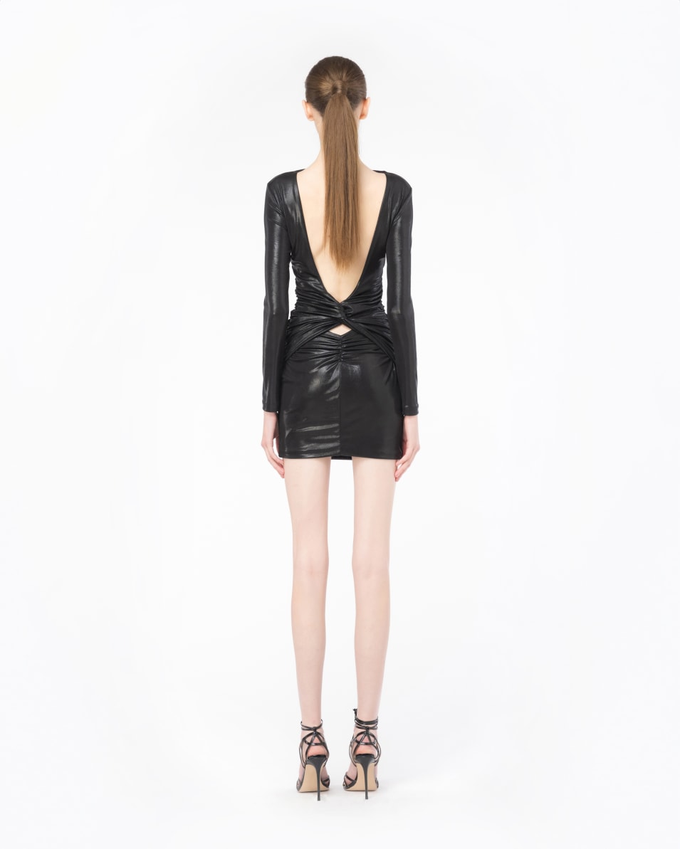 Pinko Minikleid aus beschichtetem Jersey Fabrikverkauf