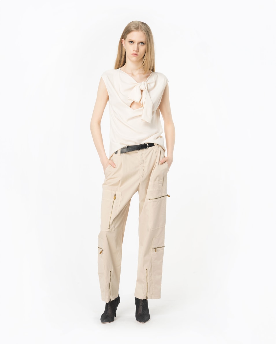 Pinko Top aus Seidenmix mit Schleife Meist gekauft