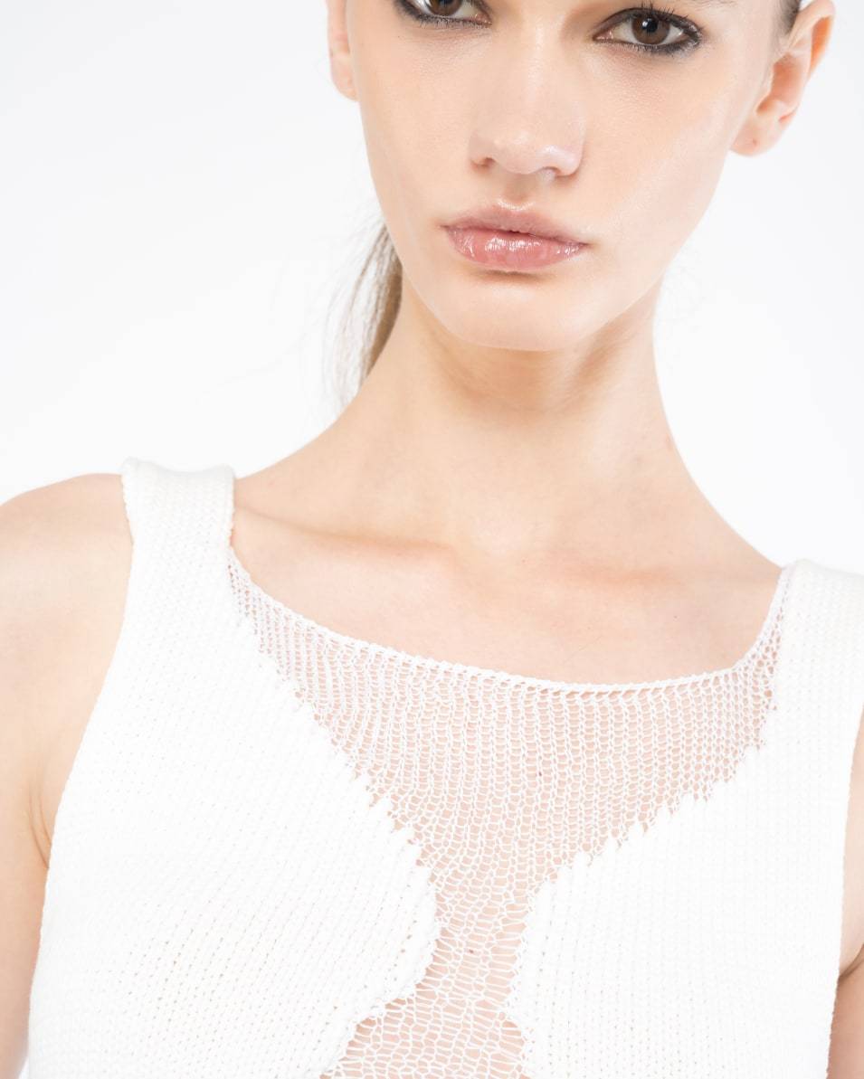 Pinko Netz-Top Patch transparent Online Outlet