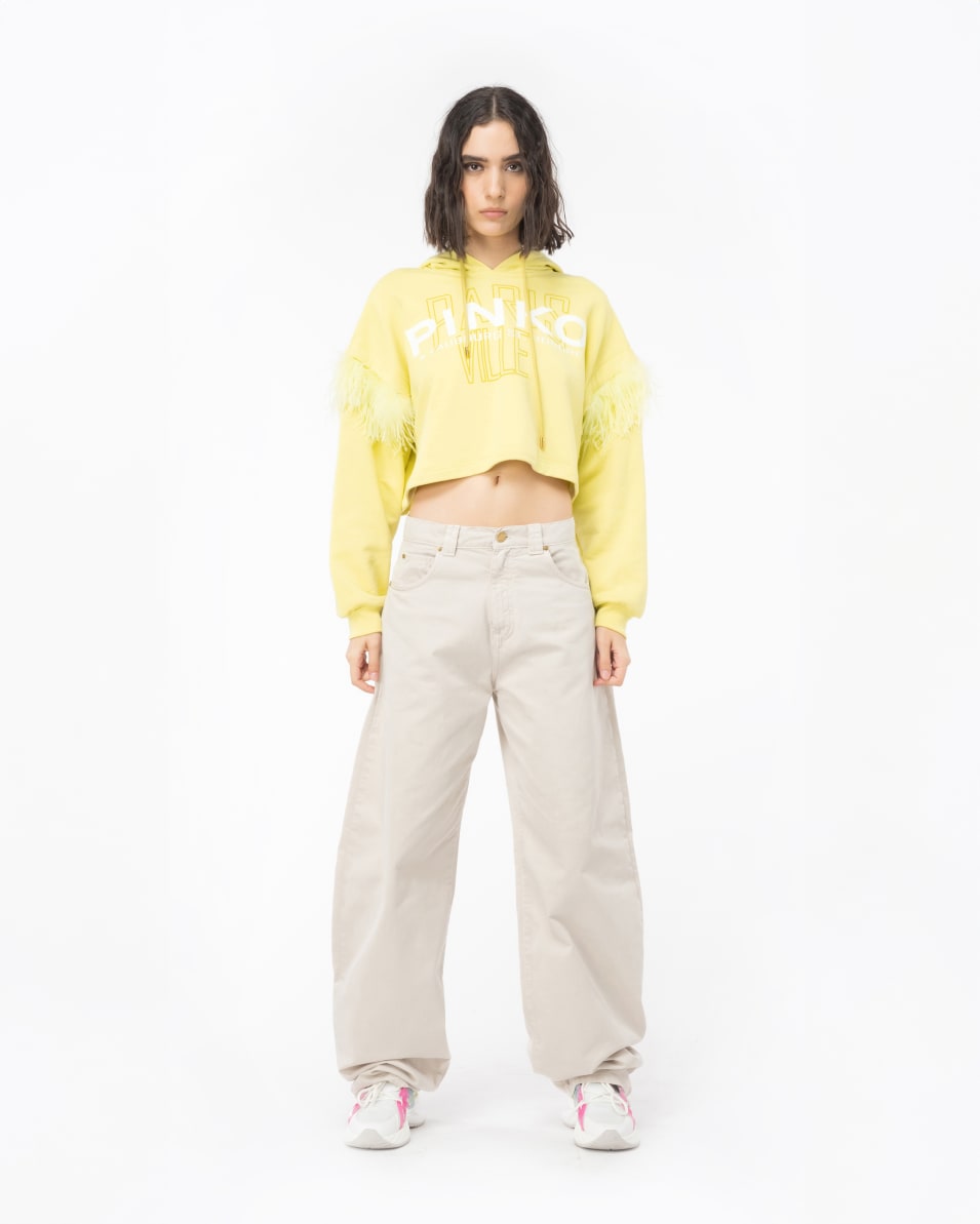 Pinko Sweatshirt PINKO Cities mit Federn Tiefpreis