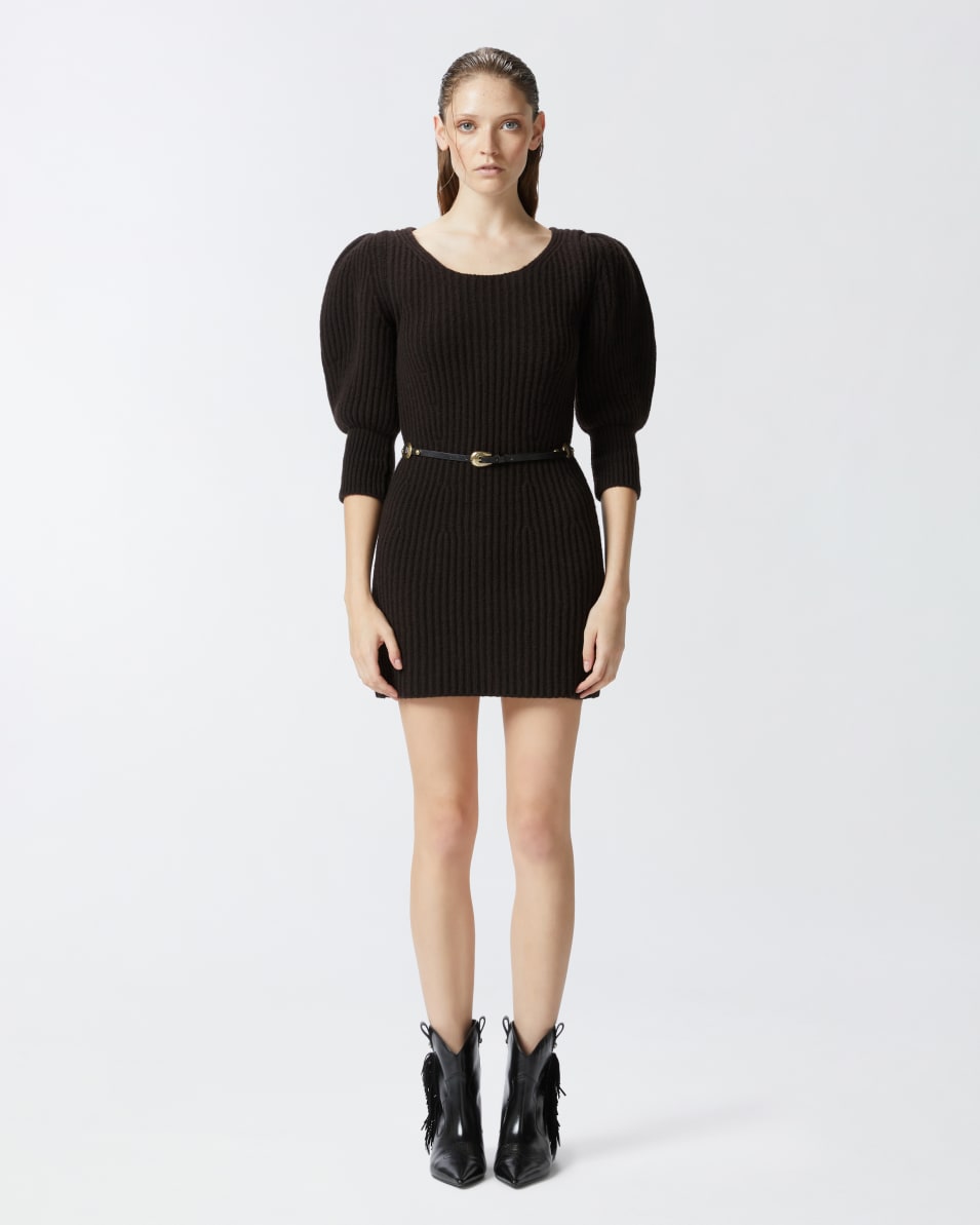 Pinko Kurzes Strickkleid aus Kaschmirwolle in Rippoptik 50% Rabatt mit kostenlosem Versand
