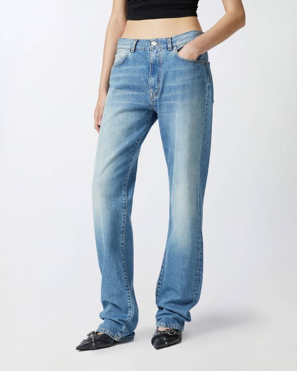 Pinko Jeans loose-fit in denim vintage blu chiaro Clearance-Verkauf