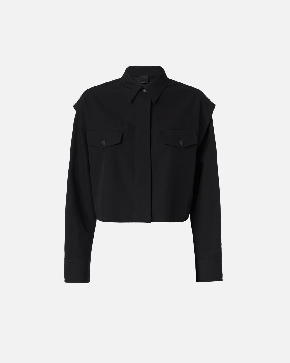 Pinko Kurze Hemdbluse mit Brusttaschen Begrenzt auf 3 Tage