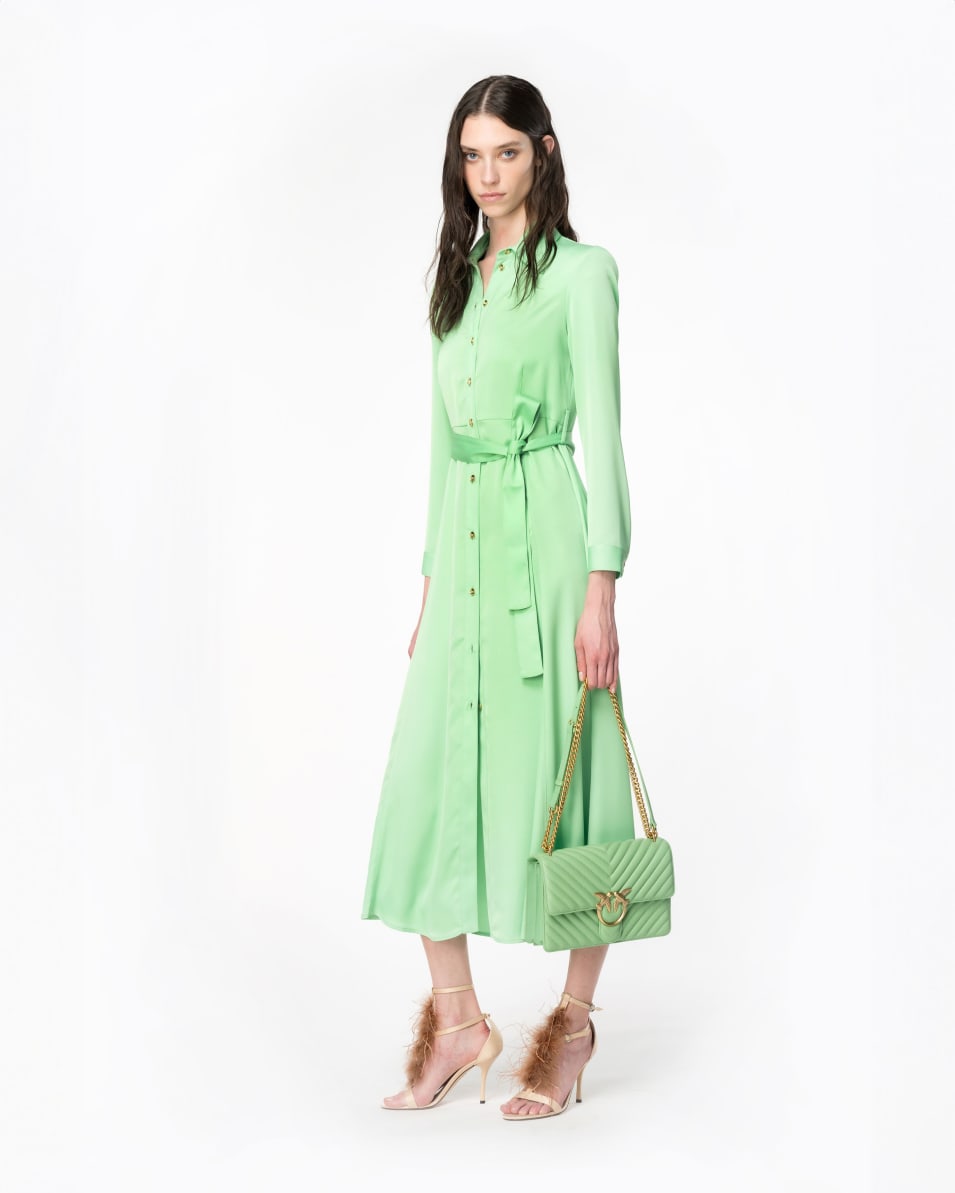Pinko Hemdblusenkleid aus mattem Satin Angebote