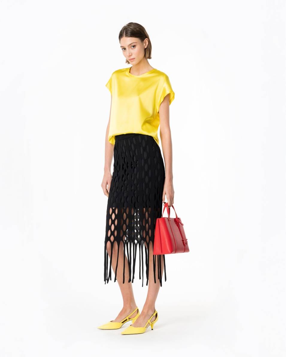 Pinko Kurzarmbluse aus Stretch-Satin Hotsell