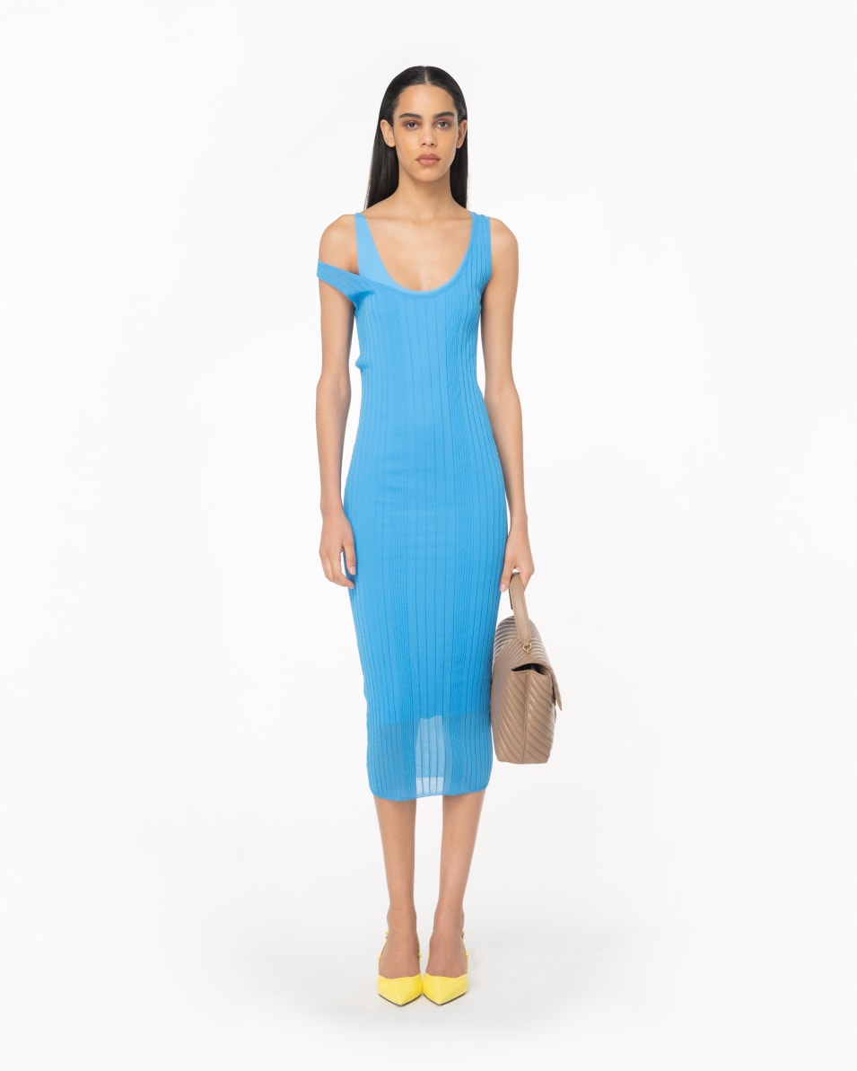 Pinko Midikleid aus transparentem Crêpe im Angebot