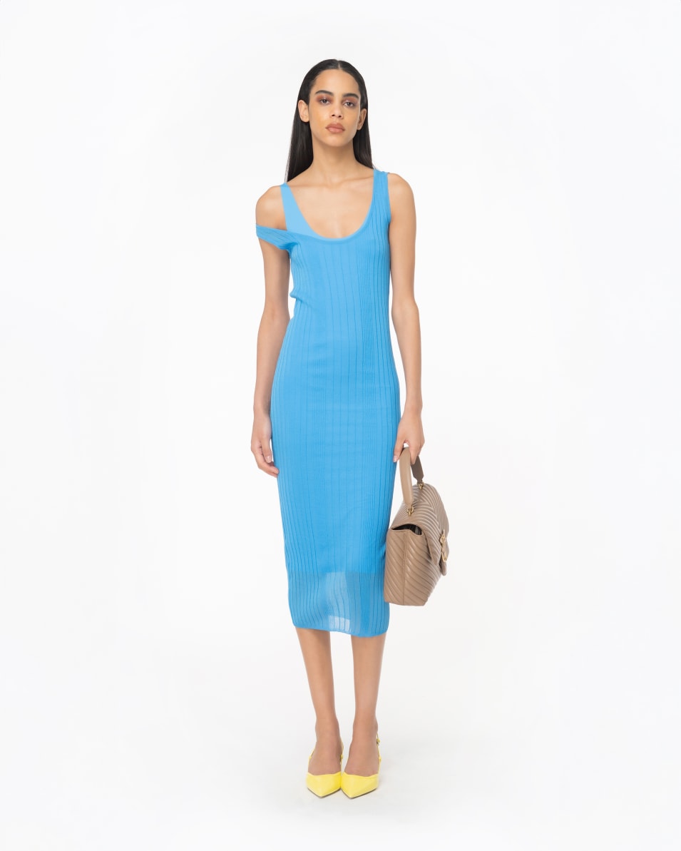 Pinko Midikleid aus transparentem Crêpe im Angebot