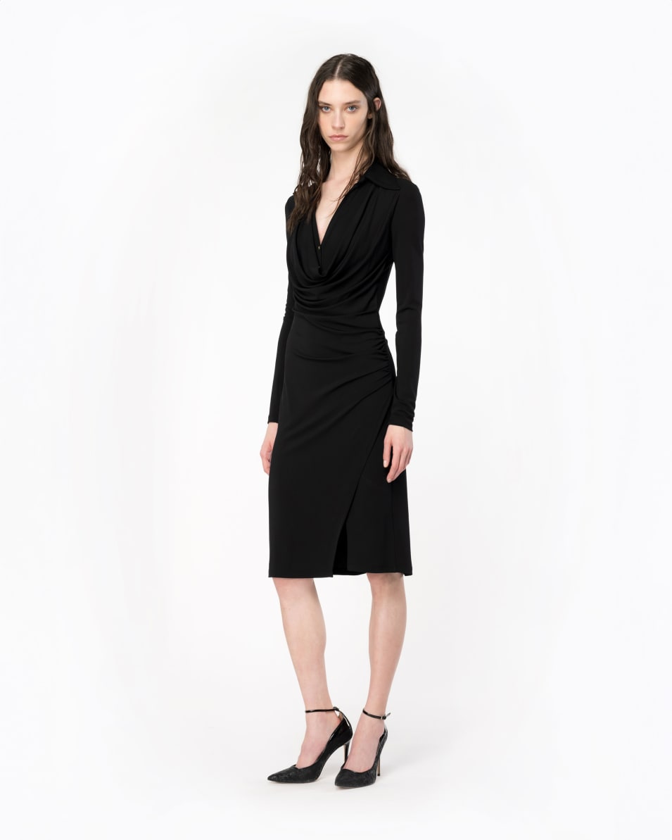 Pinko Midikleid Interlock mit Raffungen Limitierter Zeitrabatt