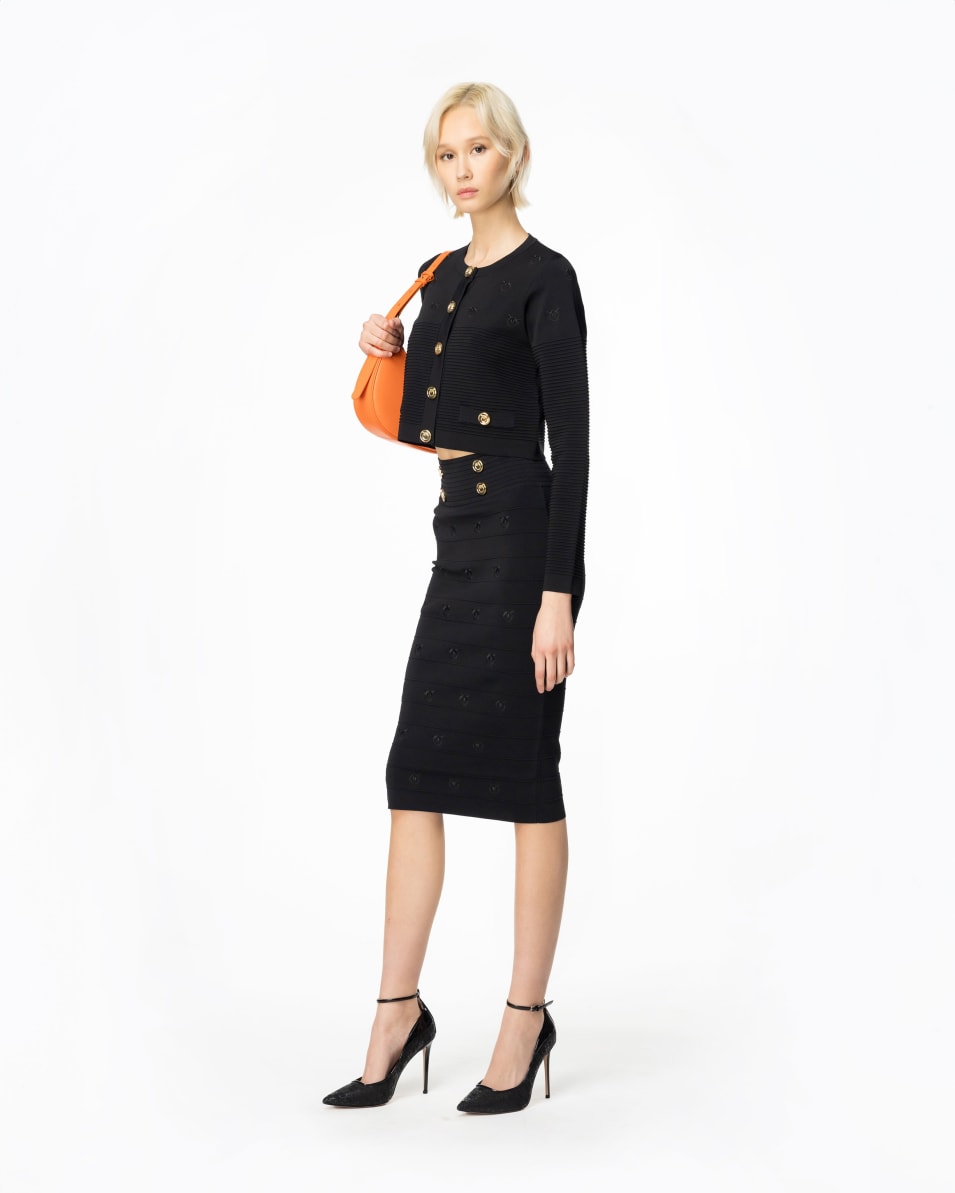 Pinko Kurzer Cardigan Jacquard Love Birds Fabrik Onlineshop