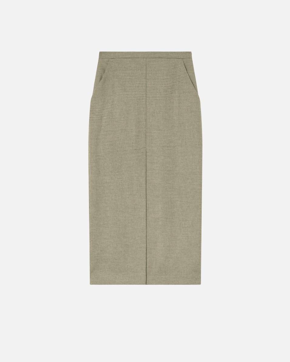 Pinko Karierter Midirock mit Schlitz vorne Flash Sale