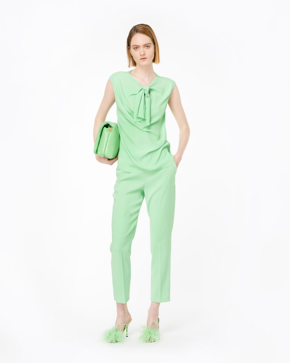 Pinko Top aus Seidenmix mit Schleife Neuheiten