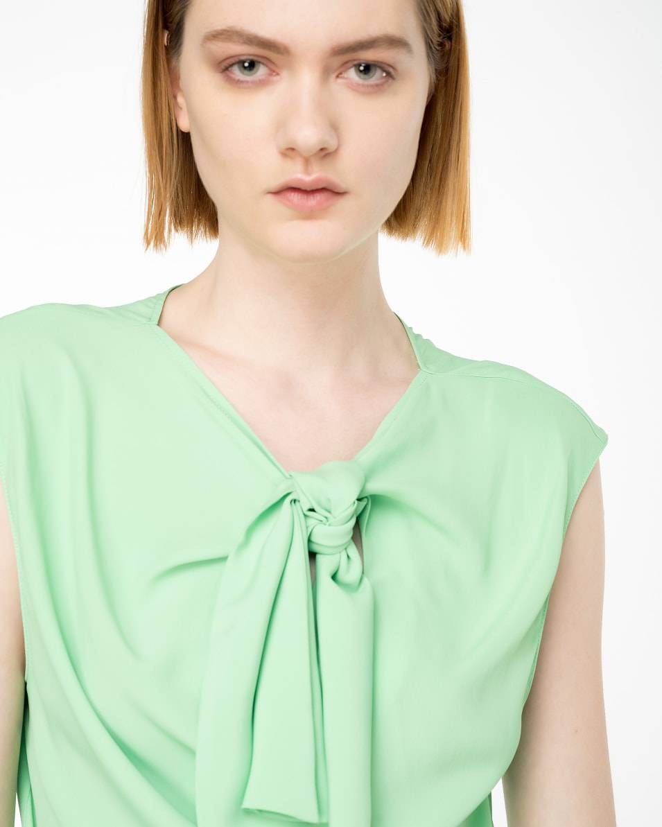 Pinko Top aus Seidenmix mit Schleife Neuheiten