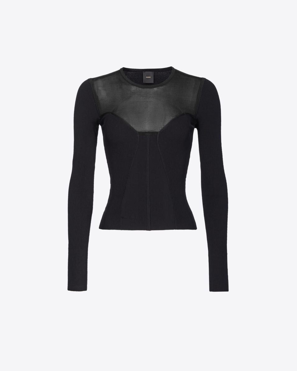Pinko Bustier-Pullover mit transparenter Optik Saisonale Angebote