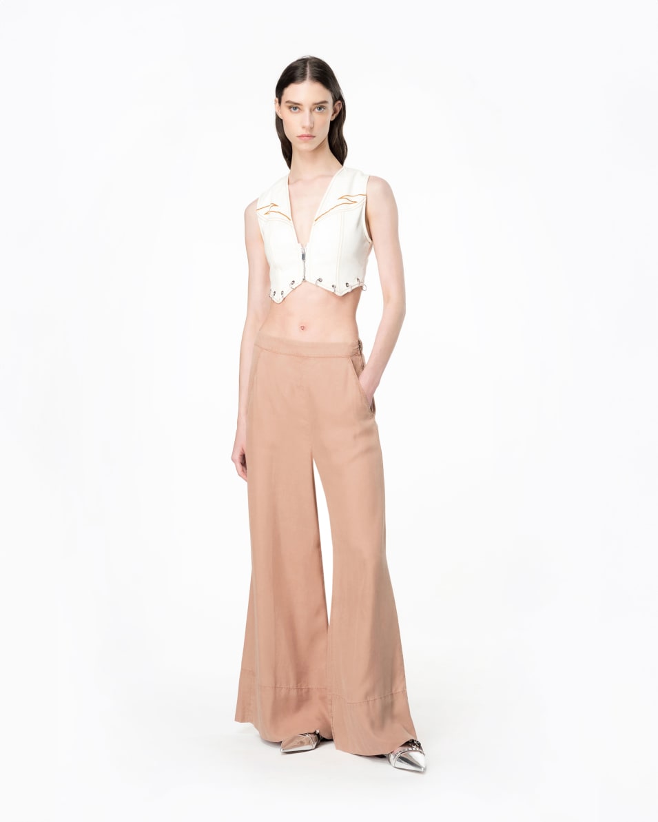 Pinko Wide-Leg-Hose Lyocell Tägliche Deals