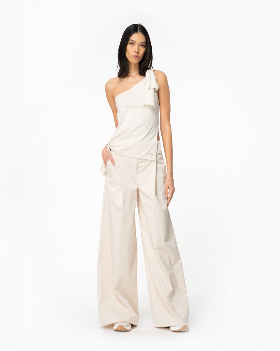 Pinko One-Shoulder-Top Baumwolle und Leinen Super Sparpreis
