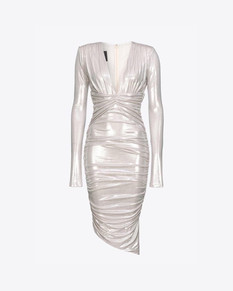 Pinko Longuette-Kleid aus Metallic-Jersey Neueste Stile