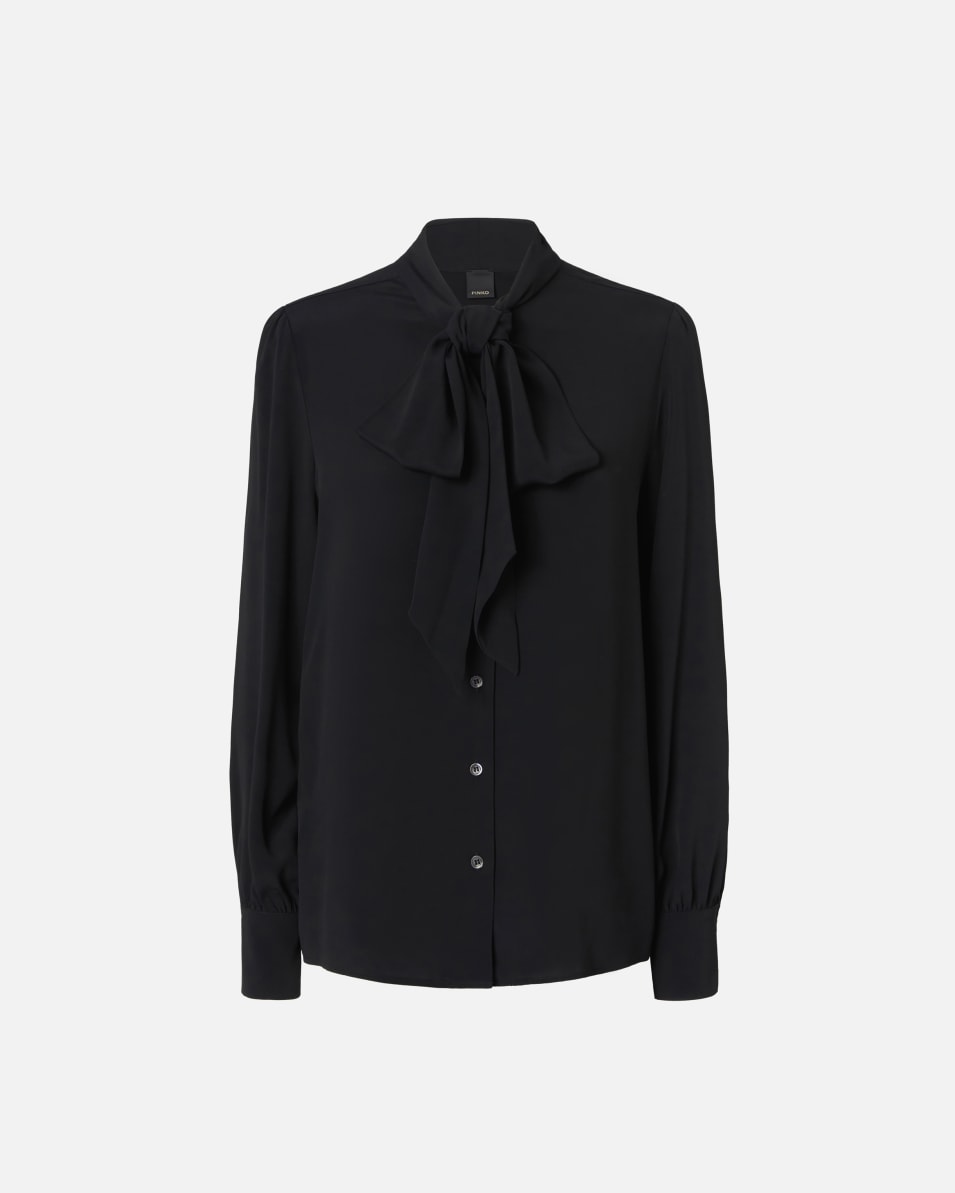 Pinko Bluse aus Seidenmischgewebe mit Schleife Bis zu 50% Rabatt