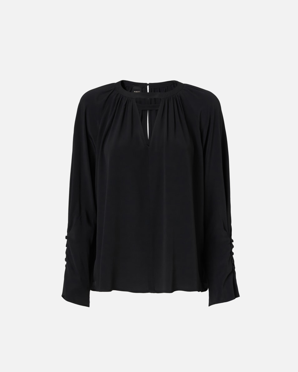 Pinko Fließende Bluse mit V-Ausschnitt Sonderangebot der Fabrik