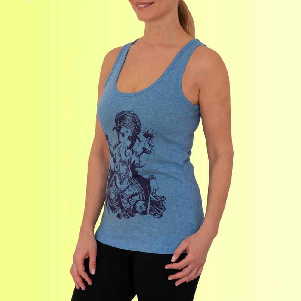 Natural Born Yogi Ganesha Journey – Tank-Top blau VIP-Rabatte