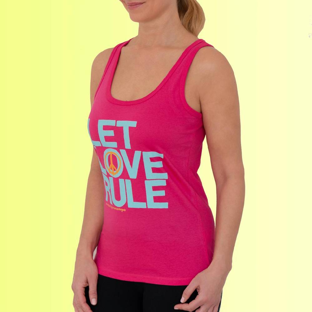 Natural Born Yogi Let Love Rule – Tank-Top pink Kostenlose Rückgabe